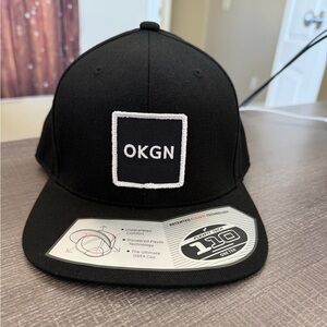 OKGN Black Patch Snapback Hat Flexfit 110 Okanagan Lifestyle New